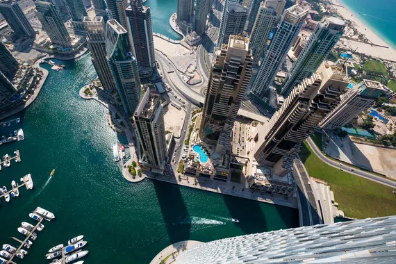 Vista aérea de Dubai