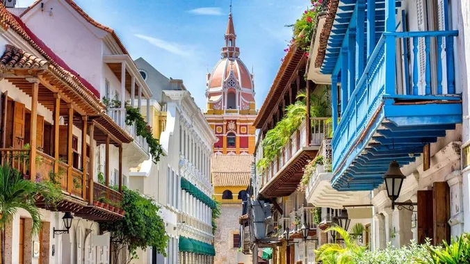 Arquitetura colombiana pelas ruas de Cartagena